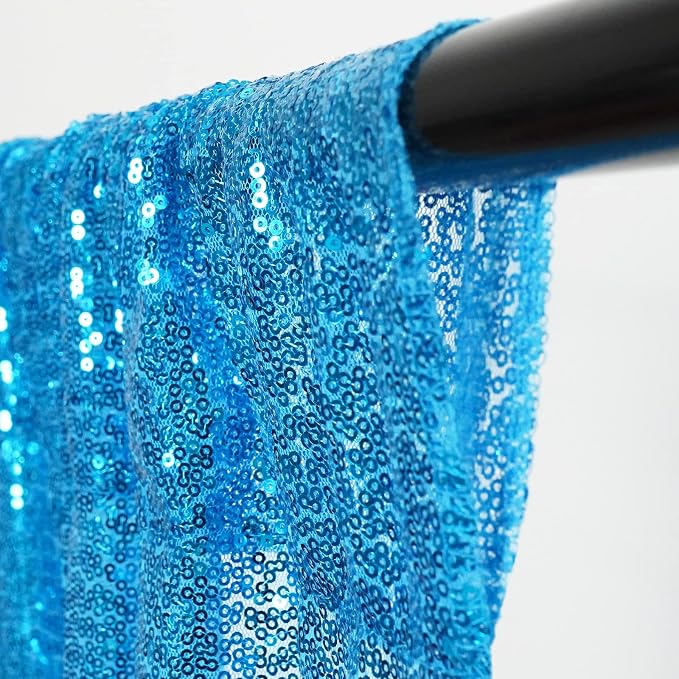 Poise3EHome 8FT x 10FT Sequin Photography Backdrop Curtain for Party Decoration, Turquoise - Image 5