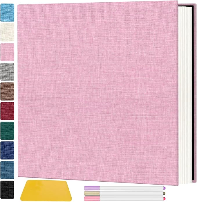 Zesthouse Large 18In Photo Album Self Adhesive 60 Pages, Scrapbook Albums with Sticky Page Holds 10x12 & 8x10 & 5X7 & 4x6 Pictures, DIY Photo Book Ideal Gift for Family Wedding Baby by Zesthouse