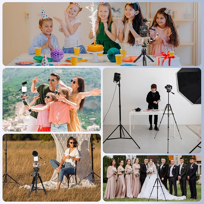Vlogging Kit for iPhone - YouTube Starter Kit for Content Creators | with 60'' Extendable Fullsize Tripod, Soft Light and Shotgun Microphone for Vlogging, YouTube, Video Recording - Image 6