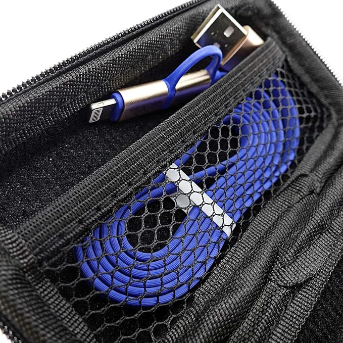 USB Flash Drive Case Bag, EVA Shockproof, Pressure Proof and Waterproof Hard Carrying Travel Case Bag for USB Cable, Earphones, Memory Cards, U Disk, Keys, Money - Black - Image 7