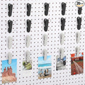 Pegboard Clips Peg board Metal Accessories Hook, Black and White, 20 Pcs by CroBlissful