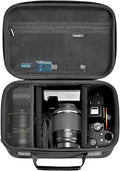RAIACE Hard Case Compatible with Sony Alpha 7 II III IV/7R V Camera, for Nikon, for Canon, for Pentax and More.Large Capacity With Mesh Pocket for Lens, Charger, Cables, Cards and Accessories.-Black by RAIACE