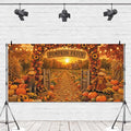 Fall Pumpkin Patch Backdrop 20x10ft Thanksgiving Autumn Harvest Scarecrow Sunflower Photography Background Fall Pumpkin Leaves Theme Baby Shower Party Decorations Photo Booth Props Vinyl by Leowefowa