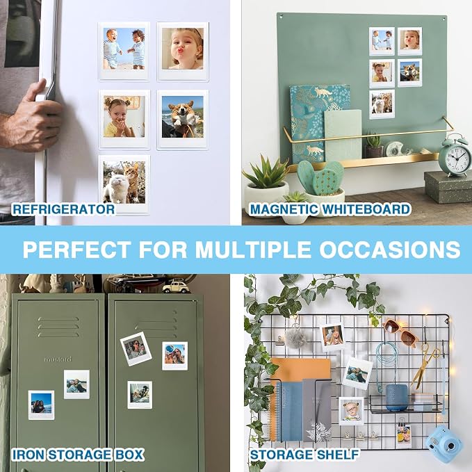 WOGOAZN Magnetic Picture Frame for Fujifilm Instax Square Instant Camera | Square Magnetic Photo Frames for Instax Square SQ40/10/20 Instant Camera 2.9x3.4 Inch Films, frame for fridge, White, 30 Pack - Image 5