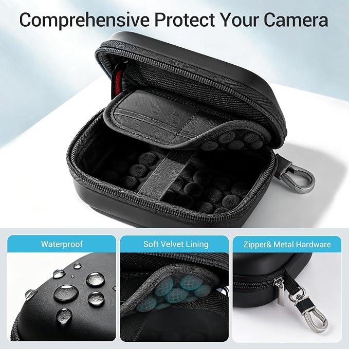 CoBak Carrying & Protective Case for Digital Camera,CAMKORY/Lecran/Duluvulu | for KODAK FZ55,FZ245,PIXPRO C1,WPZ2/Canon PowerShot ELPH 360/Sony DSCW800,DSCW830/Krlun/Lecnippy/Nsoela/VAHOIALD FHD 1080P - Image 4