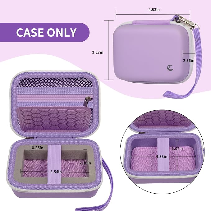 Comecase Digital Camera Case for Kodak PIXPRO FZ45 FZ55 for Travel, Purple | Fits Cameras up to 4.33 x 3.07 x 2.3 in, Pre-Cut Foam, Elastic Strap&Hand Strap, Mesh Pocket for Accessories, Case Only - Image 5