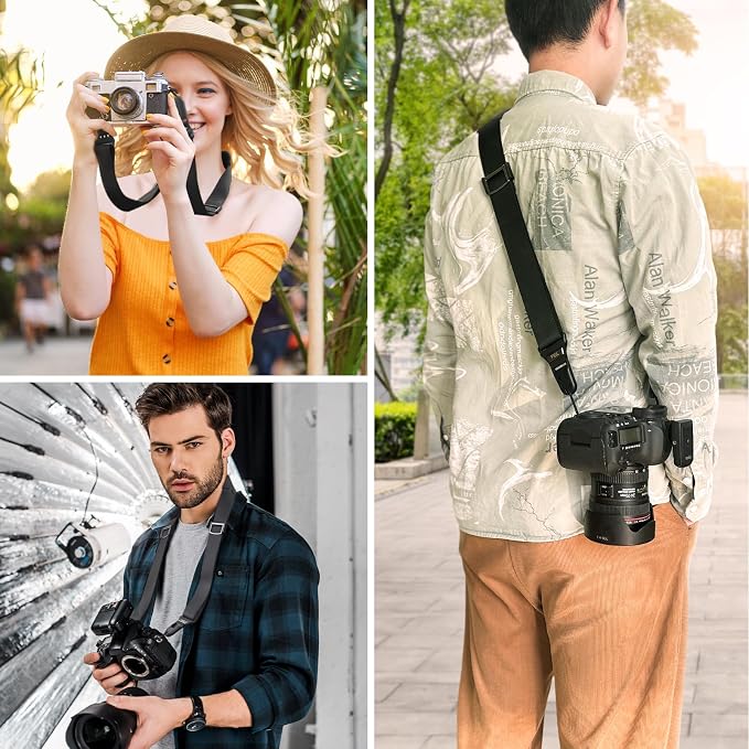 FIEIL Camera Strap with Quick Release Plate, Adjustable Camera Neck Strap, Comfort Camera Sling Strap, Quick Release buckles for/DSLR/SLR/Mirrorless Digital Cameras. - Image 9