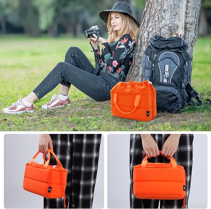 Koolertron Shockproof Camera Photo Bag for SLR TLR Camera Insert Partition Padded Case,Can be Put Directly Into the SLR Camera Bag With Freely Adjustable Compartment - Image 2