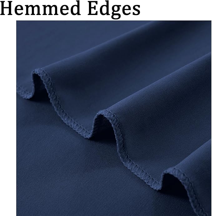 10ft x 10ft Wrinkle Free Navy Blue Backdrop Curtains Panels, 2 Panels 5x10ft Silky Polyester Photo Backdrop Drapes for Birthday Wedding Party Graduation Photography Background - Image 5