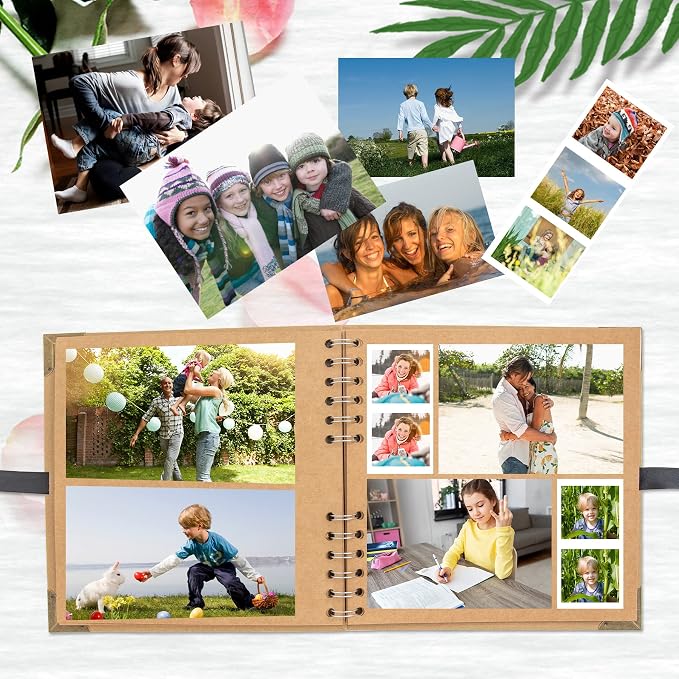 LOYALBOOK 8 x 8 inch DIY Scrapbook Album 60Pages For Wedding Family Photo | Nice Thick Sturdy&Well-Made Good Value Craft Parties Birthday Dinners Graduation Ceremonies Diplomas Storage - Image 2