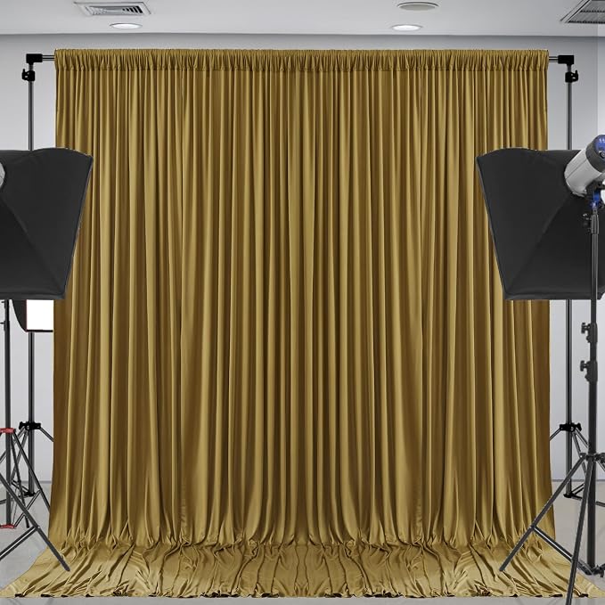 Gold Brown Backdrop Curtains-Wrinkle-Free Polyester Photography Drapes Party Curtain Background for Baby Shower Wedding Decorations- 16 X10FT - Image 7