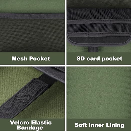 Flaxune Hard Travel Case for Wildgame Innovations Trail Pad VU60 SD Monitor | Shockproof, With Handle, Hard Shell Exterior, Storage Compartment, Portable Carrying Box, Dark Green Case - Image 8