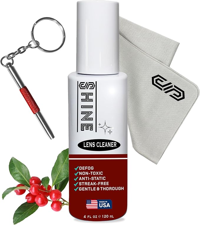 Shine Liquid Cleaner 4oz Spray Powered by SIBERIAN USA, (1) Fabric Cloth, (1) Screwdriver for Camera, Devices, Eyewear Lenses 120ml by SIBERIANUSA