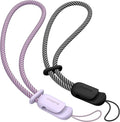 SURPHY 2 Pack Phone Lanyard, Phone Wrist Strap for Case, Camera Wrist Strap | Ultra-Light 2-Color Braided Phone Strap, Cellphone Charm Strap, Anti-Lost Wrist Lanyard for Women and Men, Black Lilac by SURPHY