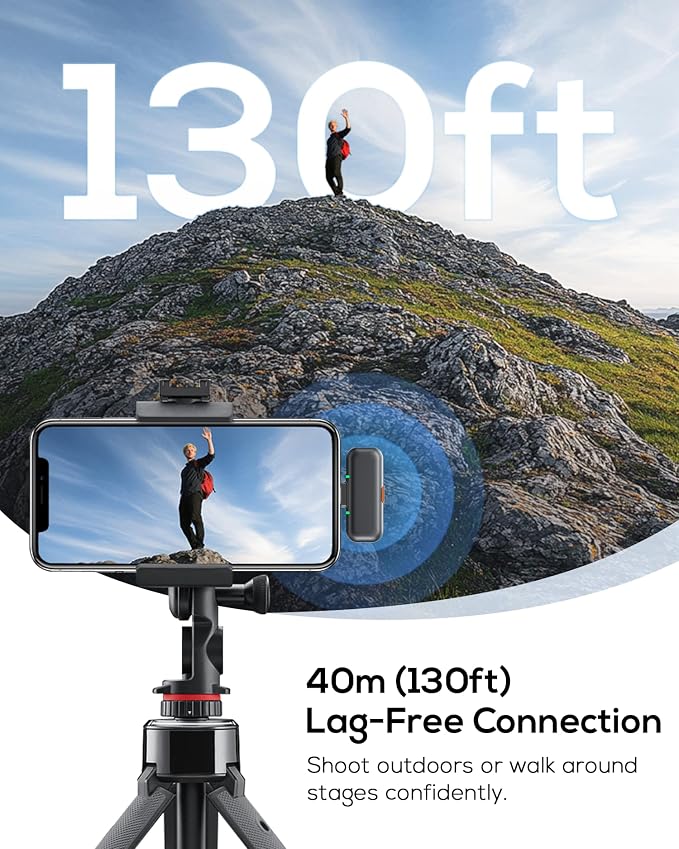 Wireless Lavalier Microphone for iPhone, iPad, Android - USB-C Plug Noise Cancelling Lapel Mini Mic with Charging Case, 30H Battery - Compact Clip-on Mic for YouTube, TikTok, Podcast, Video Recording - Image 7