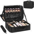 Relavel Travel Makeup Train Case Cosmetic Case Organizer Portable Artist Storage Bag with Adjustable Dividers for Cosmetics Makeup Brushes Toiletry Jewelry Digital Accessories by Relavel
