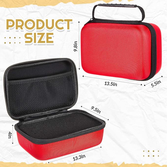 Relaxweex Hard Case with Foam, 13.5 X 9.8 X 5.5 Inch, Red | EVA Waterproof Shockproof Case, Customizable Foam for Camera Electronics Instruments, Digital Products, with Knife - Image 2