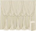 8 Panels Backdrop Curtains for Wedding Party Wrinkle Free Beige Backdrops Curtain Drapes Fabric Decorations Photo Back Drop Cloth for Baby Shower Photography Stage Reception 40ft(W) x 12ft(H) by Tao-GePartyDecorations