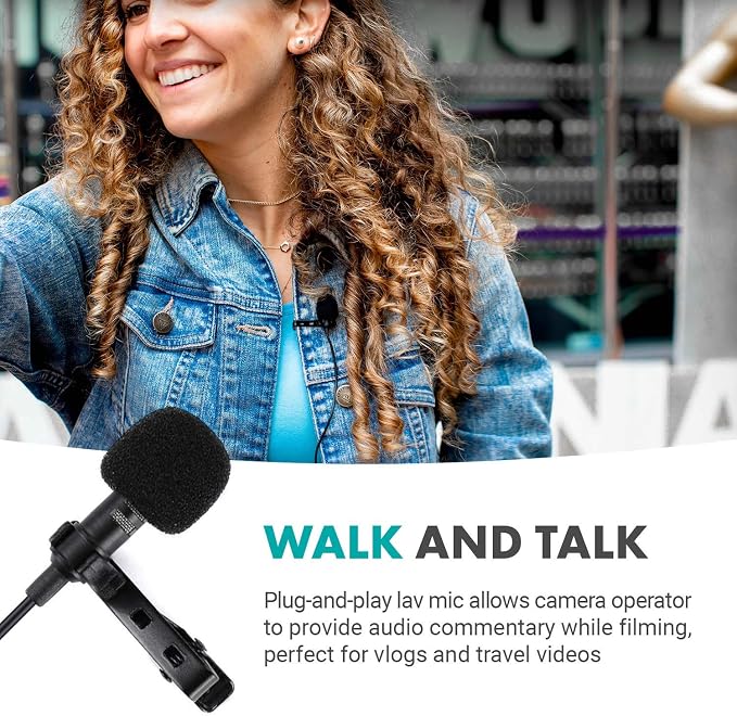 Movo DOM1 3.5mm TRS Lavalier Omnidirectional Condenser Microphone for Camera Microphone Compatible with DSLR Cameras, Recorders and More - Image 4