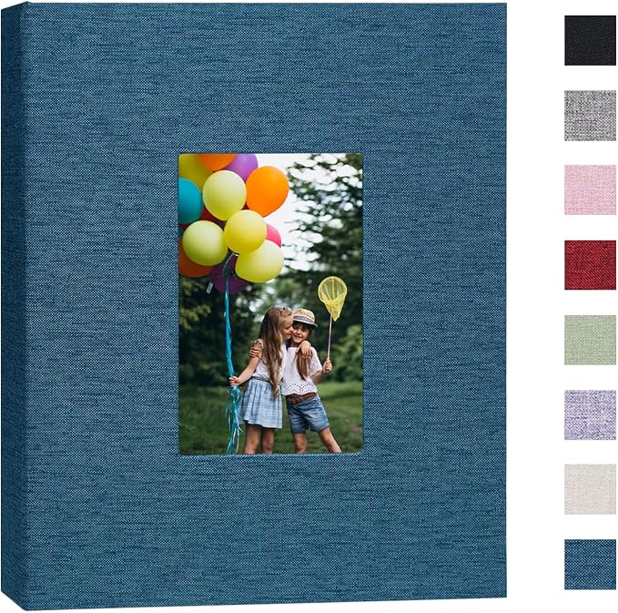 Photo Album 8x10 Linen Picture Book 26-Page Album Holds 52 Photos Art Presentation Folder for Picture or Certificates Storage by CHERRICH