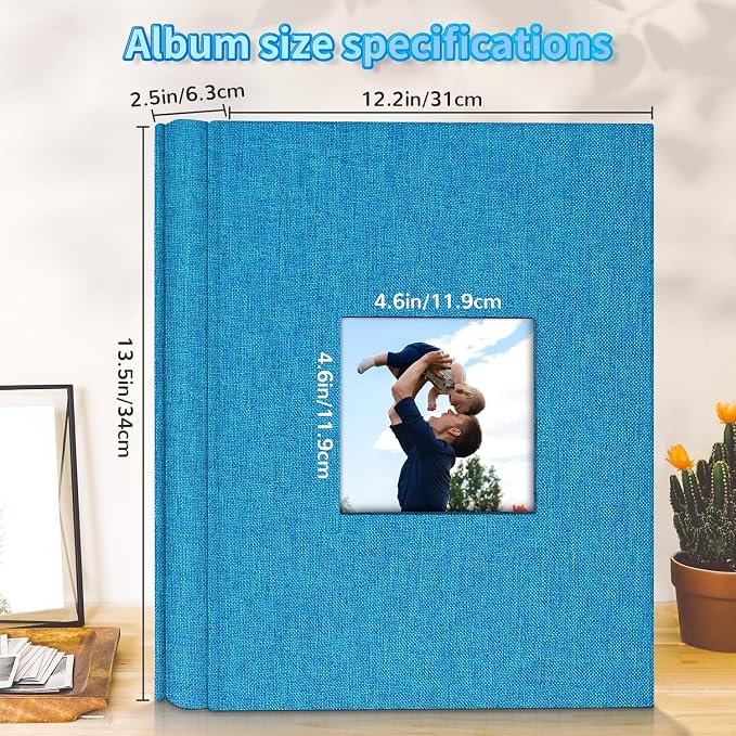 Artfeel Photo Album 4x6 with 600 Pockets,Slip-in Picture Albums,Linen Cover Memory Book with Front Window,White Page Vertical Photo Book for Wedding,Family,Anniversare,Baby,Vacation - Image 3