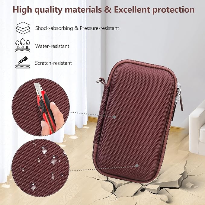 Carrying Case for Canon PowerShot SX740 HS, SX730 HS Camera, Brown | SX720 HS, SX620 HS, G7 X Mark III, G7 X Mark II Digital Camera, Storage Holder Travel Bag with Mesh Pocket for Battery Pack - Image 6