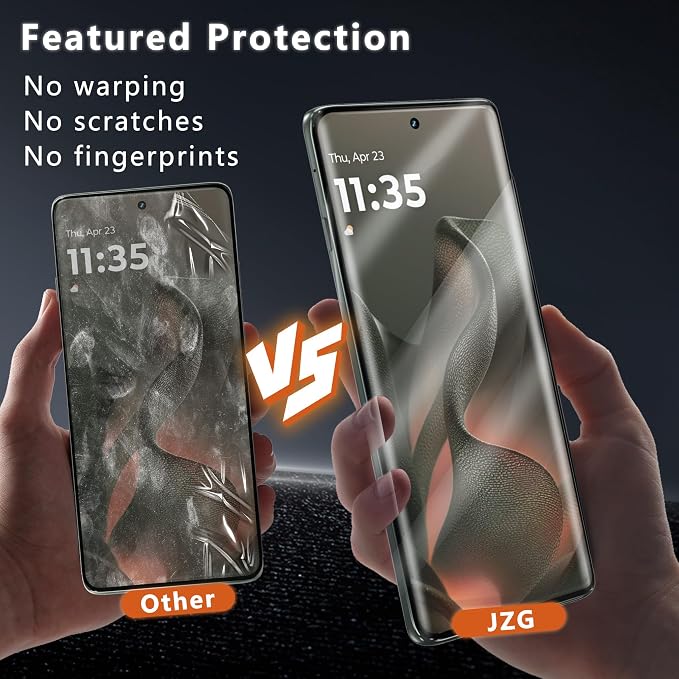2 Pack for Motorola Edge 2025 Screen Protector Soft TPU Film | 2 Pack Camera Lens Protector with Installation Frame,Support Fingerprint Unlock, Touch Sensitive, Anti-Scratch, Case Friendly - Image 4