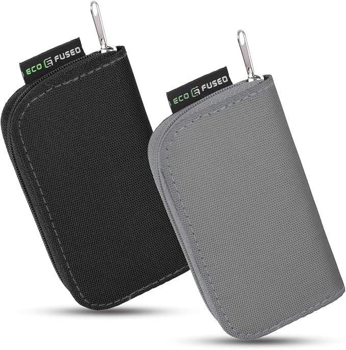 Eco-Fused Memory Card Case - Fits up to 22x SD, SDHC, Micro SD, Mini SD and 4X CF - Holder with 22 Slots (Black & Grey / 22 Slots - 2 Pack) by Eco-Fused