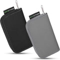 Eco-Fused Memory Card Case - Fits up to 22x SD, SDHC, Micro SD, Mini SD and 4X CF - Holder with 22 Slots (Black & Grey / 22 Slots - 2 Pack) by Eco-Fused
