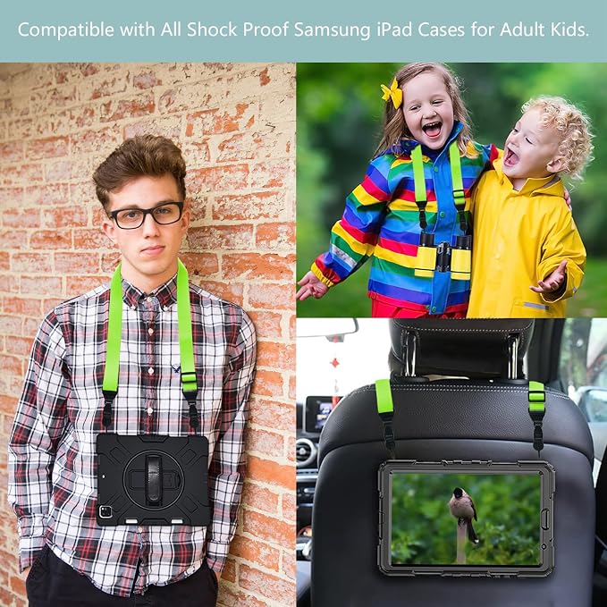 3 Pack Adjustable Shoulder Strap, iPad Strap Nylon Neck Lanyard | for iPad/Samsung Tablet Case,Camera Binocular Crossbody Laptop Luggage Bag - Image 3