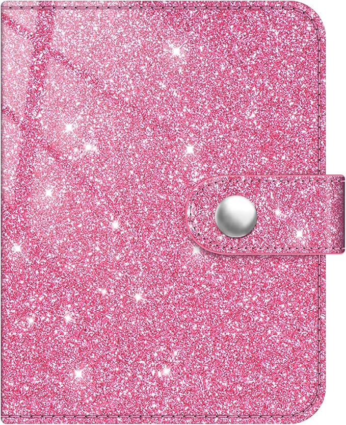 Fintie Mini Photos Album Book for 2x3 Inch Films - 52 Pockets Small Albums | For Fujifilm Instax Mini, Polaroid Hi-Print Pictures, Portable Kpop Photocard Holder, Travel Memory Book, Glittering Pink - Image 8