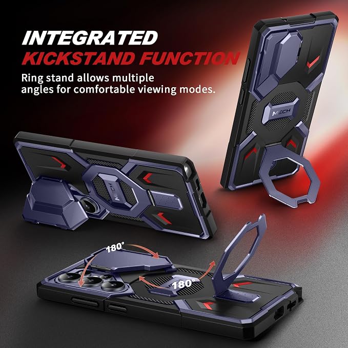 TONGATE Magnetic Stand for Samsung Galaxy S26 Ultra Case, Compatible with Magsafe, [Camera Cover & 2 Front Frames][Military Drop Protection] S26 Ultra Case Built-in Screen Protector & Belt Clip,Cobalt - Image 6
