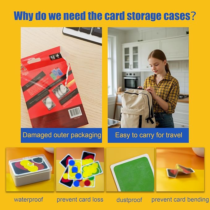 JINUPHION 4 Pcs Playing Card Case, Works for 112 Standard UN* Cards And Other Same Or Smaller Size Very Well, Plastic Clear Card Deck Box Storage,4 1/2" ×3 1/4" ×1 1/8" (NO Cards) - Image 6