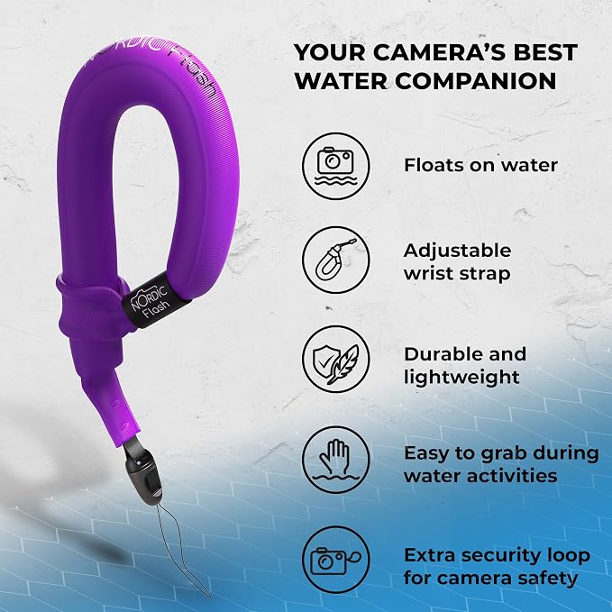 Nordic Flash Waterproof Phone & Camera Float Wrist Strap for Underwater | Waterproof Float Strap Compatible with GoPro Hero 13, Insta360 X4, DJI Action 5 Pro, iPhone, OM System TG-7 & Kodak WPZ2 - Image 8