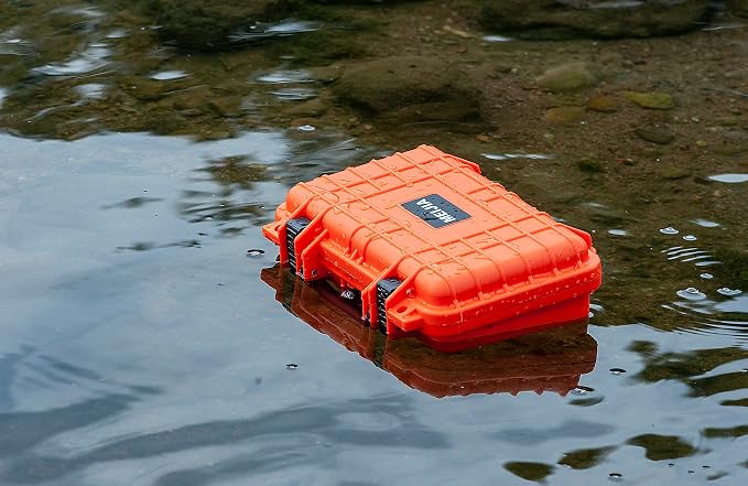 MEIJIA Portable All Weather Waterproof Protective Hard Case, Small Camera Case,Dry Case with Customizable Foam,Fit Use of Drones, Camera,Equipments, 11.65 ”x8.35”x3.78” - Image 5