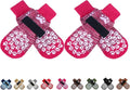 EXPAWLORER Anti Slip Dog Socks to Prevent Licking Paws, Dog Shoes for Hot Pavement, Dog Booties for Small Medium Large Senior Dogs, Traction Control Boots & Paw Protectors for Hardwood Floors Rose by EXPAWLORER