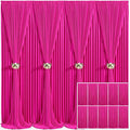 10 Panels Fuchsia Backdrop Curtain for Parties Birthday Party Wrinkle Free Hot Pink Photo Curtains Backdrop Drapes Fabric Decoration for Wedding 50ft(W) x 10ft(H) by Tao-GePartyDecorations