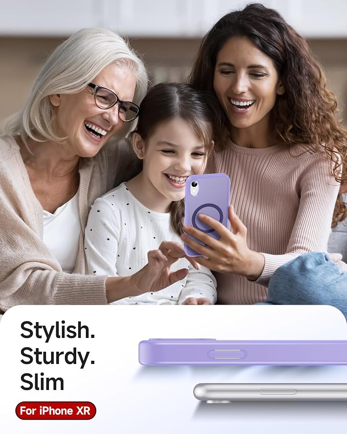 LeYi for iPhone-XR Phone Case Purple with Screen Protector X2 + Camera Cover X2:[ MagSafe Compatible] Magnetic Cases for i Phone 10 iphoneXR Military Grade Protective Funda para 10XR, Lavender Purple - Image 6