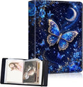 Small Photo Album 4x6, 60 Pockets Holds 120 Photos, Slip-in Pocket Photo Storage Book with Black Elastic Band for Family Wedding Baby Travel Pictures, Blue Starry Diamond Butterfly by Unknown