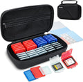 EVA PU CFexpress Type A Card SD Card Holder with 40PCS Individual Plastic Memory Card Case for 20 CFexpress Type-A Cards & 20 SD SDXC SDHC Cards,Water-Resistant CFA Memory Card Storage for Sony Camera by Kiorafoto