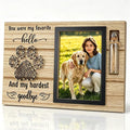 Pets Memorial Keepsake Picture Frame Wooden 4x6 Pets Dog Cat Memorial Picture Frame with Pet Paw String Arts, Sympathy Gift for Pet Owners Loss of Dogs Cats Keepsake Photo Display by Aosemili