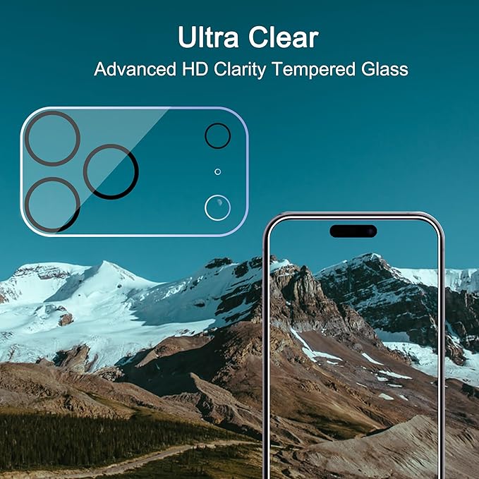 Ailun 3 Pack Camera Lens Protector for iPhone 17 Pro Max, Tempered Glass | Tempered Glass, Ultra HD, Anti-Scratch, Case Friendly - Image 4
