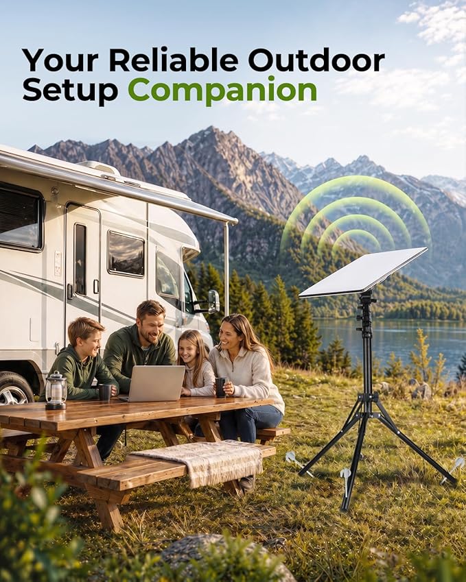 Starlink Mini Tripod Mount | Ground Stakes | 180°Tilt for RV Camping - Image 6