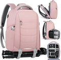 SDYSM Camera Bag Backpack Professional for DSLR SLR Mirrorless Camera | 14 Inch Waterproof Camera Laptop Backpack with Rain Cover Anti Theft Travel Case Large Capacity Photography Backpack, Pink by SDYSM