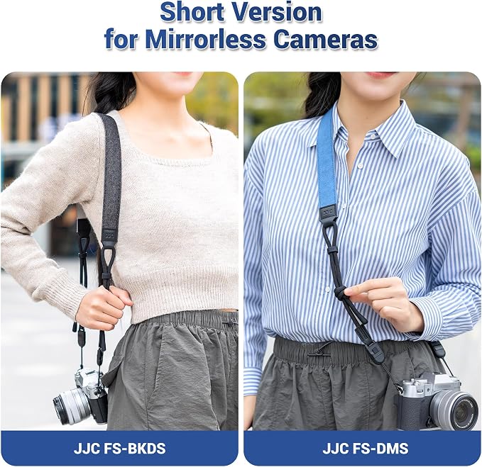 Blue Minimalist Denim lifestyle Camera Shoulder Neck Strap with Quick Release for Most Mirrorless Cameras Canon EOS R50 R10 Fuji X-T30 III XT-50 Nikon Z5 Z50 II Z fc Zf, Adjustable Comfortable Strap - Image 2