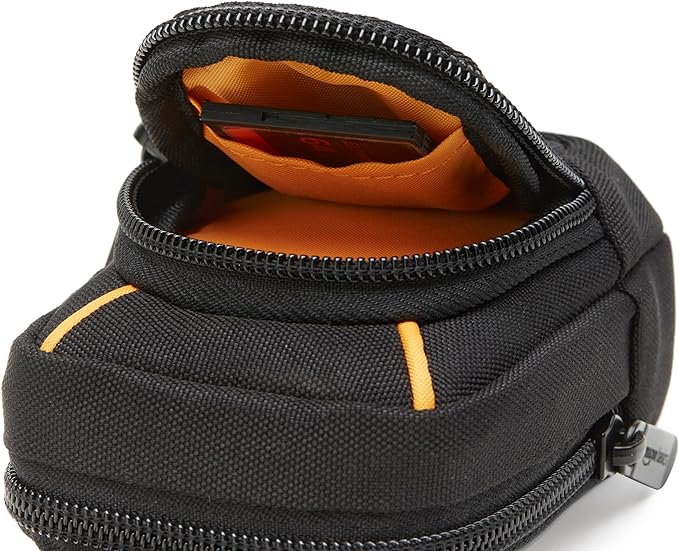 Amazon Basics Large Point and Shoot Padded Camera Case with Adjustable Shoulder Strap, Belt Loop, Interior Dimension 5.2 x 3.2 x 1 inches, Black - Image 6
