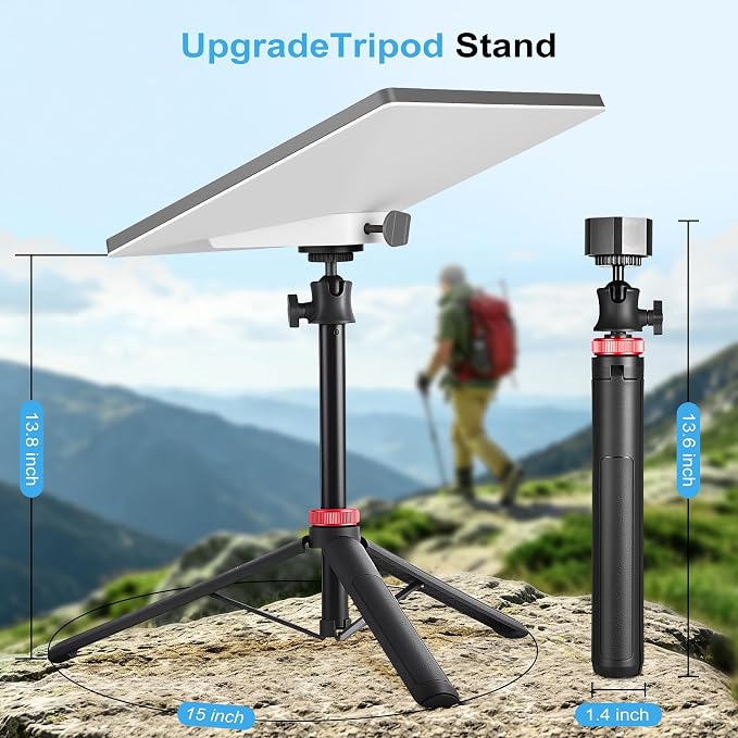 Starlink Mini Tripod Stand Mount with Aluminum Adapter, Portable & 360°Tilt | for All Starlink Mini Models, Starlink Mini Ground Tripod Stand for RV, Backpac Travel, Camping and Outdoor Satellite Setup - Image 8