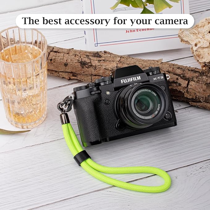 VOVMOEYA Camera Wrist Strap Rope,Camera Hand Strap Compatible with Fujifilm Nikon Canon Sony DSLR Camera - Fluorescent Green - Image 5