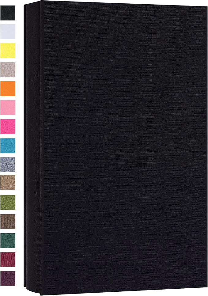 potricher Photo Album 4x6, 300 Pockets, Linen Cover, Black | Small Capacity 4x6 Picture Albums with Horizontal Pockets, 4x6 Photo Book for Family, Wedding, Baby, Anniversary by potricher