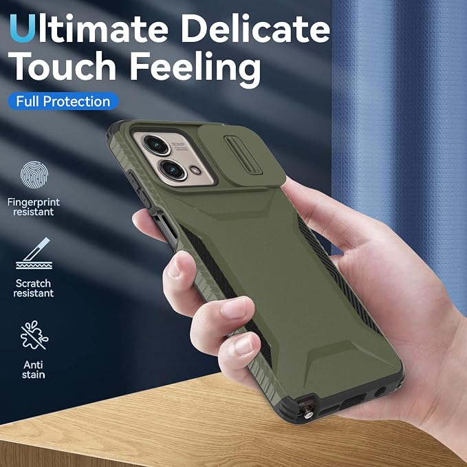 for Motorola G Stylus 5G 2023 Case with 1 HD Screen Protector & Slide Camera Cover[Military-Grade]Phone Case Heavy Duty Rugged Shockproof Protective Cover for Moto G Stylus 5G 2023(Pine Green) - Image 7